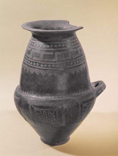 Etruscan Cinerary Urn with Geometric Decoration, Villanovian Period, 8th Century BC by Etruscan